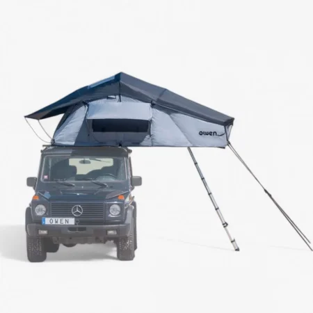 Owen Two Plus Tente de Toit pour Camping et Voyage, avec Pre-Tente, avec échelle, Couleur Grise