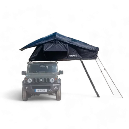 Owen Two Plus Tente de Toit pour Camping et Voyage, avec Pre-Tente, avec échelle, Couleur Noir
